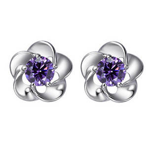Fashion Jewelry Beautiful Gold Plated Earring With 30% Silver