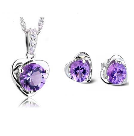 Fashion Jewelry Set Beautiful Heart Shape GOLD PLATED Necklaces And Earring !