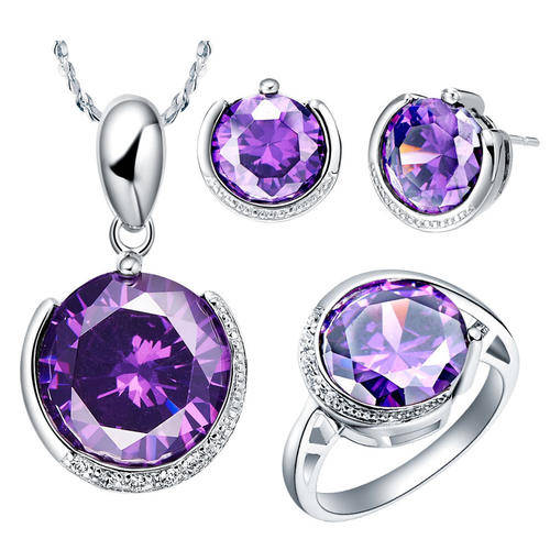 Valentines Gift Fashion Jewelry Set Beautiful GOLD PLATED Necklaces Ring And Earring !
