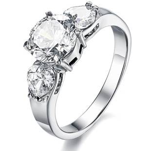 Fashion Jewelry Beautiful Stainless Steel Simulated Diamond RING!! Size 8#