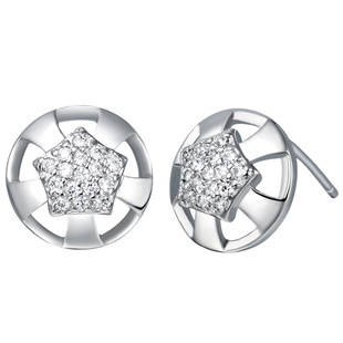 Fashion Jewelry Beautiful Gold Plated Earring With 30% Silver
