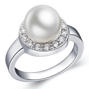Fashion Jewelry Beautiful 18k Gold Plated Ring Size 8#