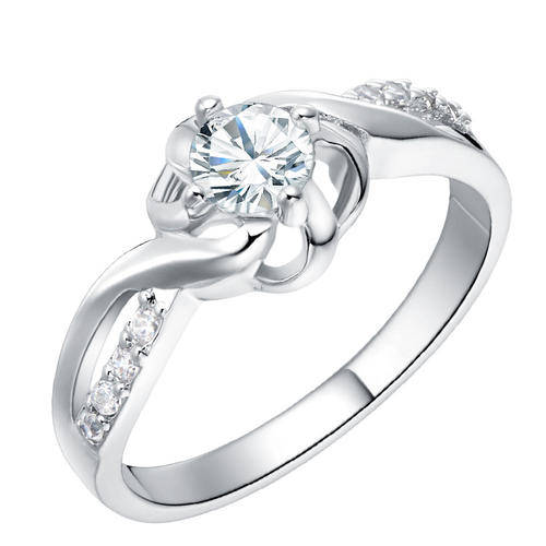 Fashion Jewelry Beautiful 18k Gold Plated Ring Size 8#