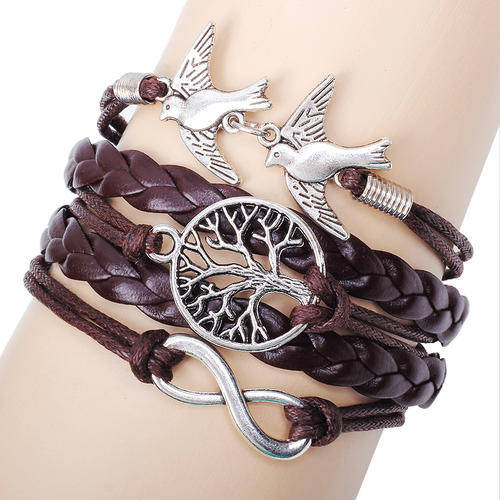 Hot Seller !!! -- European Fashion Infinity Leather Bracelet