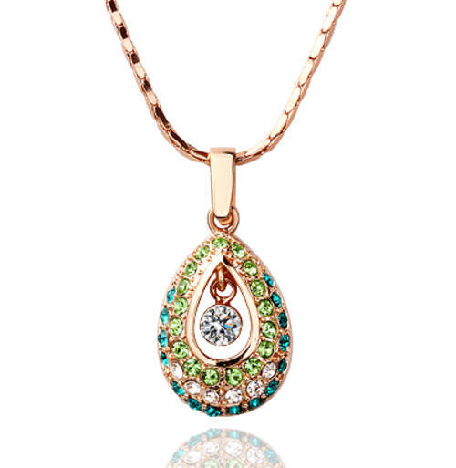Fashion Jewelry Beautiful 18K GOLD PLATED SWA Element Crystal Necklaces