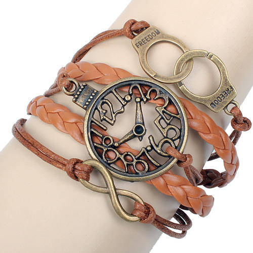 Hot Seller !!! -- European Fashion Infinity Leather Bracelet