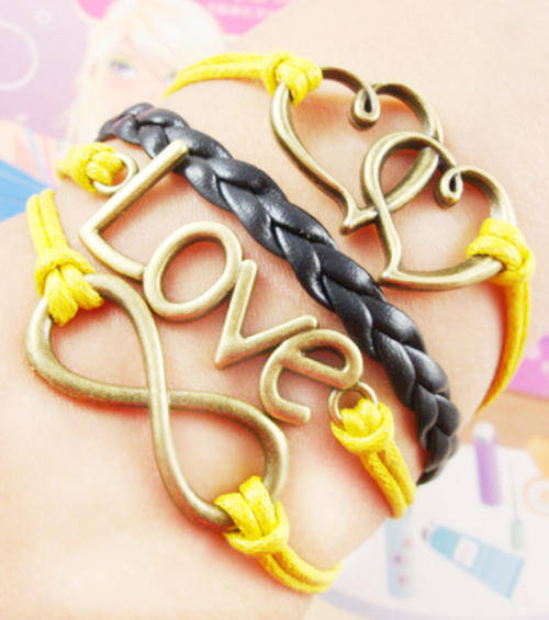 Hot Seller !!! -- European Fashion Infinity Love Leather Bracelet