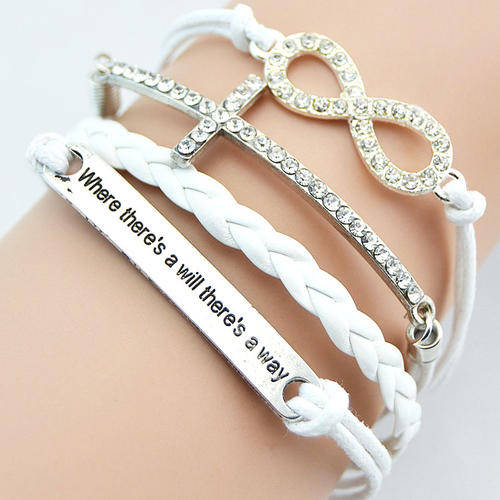 Hot Seller !!! -- European Fashion Infinity Leather Bracelet
