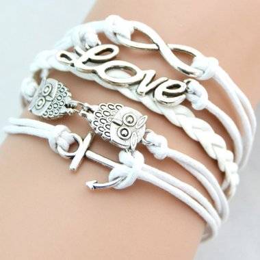 Hot Seller !!! -- European Fashion Infinity Leather Bracelet