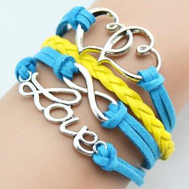 Hot Seller !!! -- European Fashion Infinity Leather Bracelet