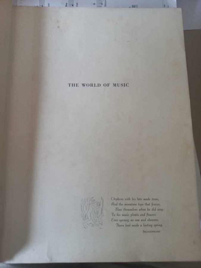 Rare Vintage 1954, Music Book, THe world of Music