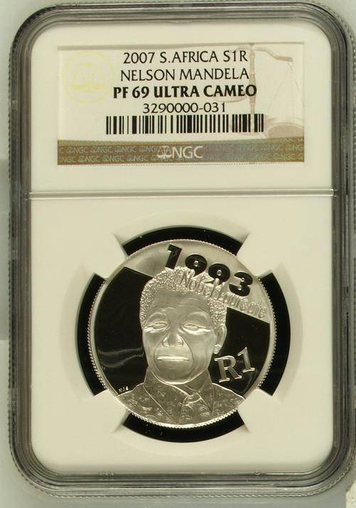 2007 MANDELA SILVER R1 GRADED BY NGC - PF69 CRAZY R1 START !!!!