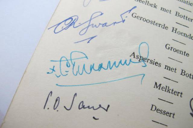 SOUTH AFRICA - 1948 OPENING DAY LUNCHEON OF THE NATIONAL PARTY GOVERNMENT WITH SIGNATURES