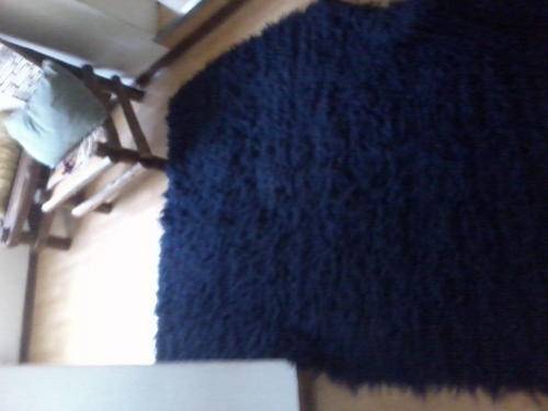 Navy blue Flokati 2,5mx1.6m