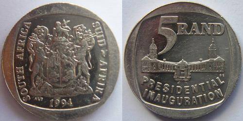 SA Decimal - 1994 - Presidential Inauguration R5 - circulated