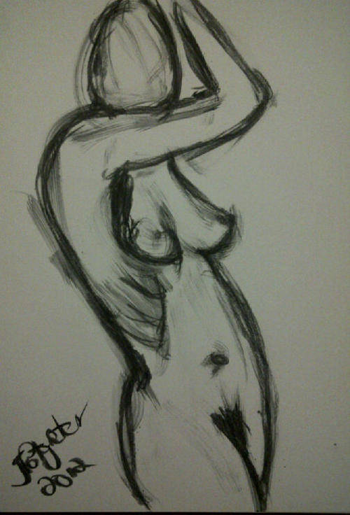 Beautiful original charcoal by Johan Potgieter