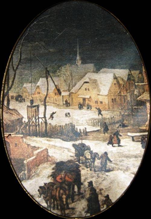 Silk painting in It gorgeous Italian gilt frame - NO GLASS.