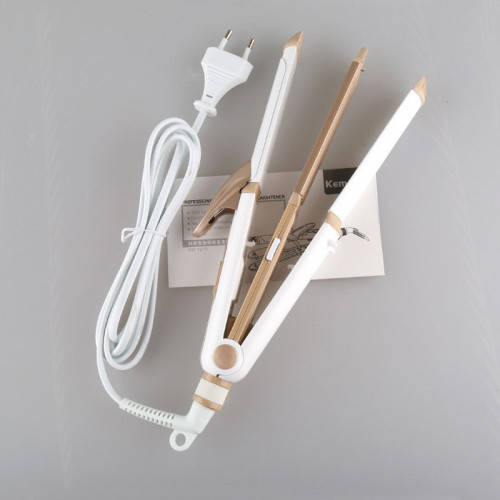 KeMei 3 In 1 Multifunction Hair Curling Iron  & Hair Straightener