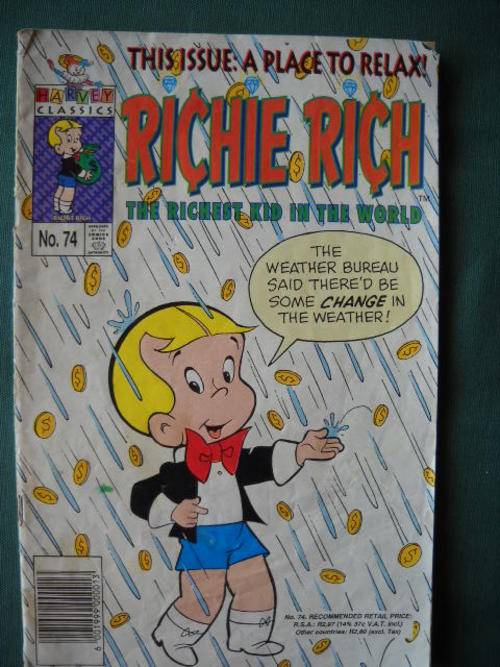 COMICBOOK: HARVEY  CLASSICS  No. 74  RICHIE RICH  The Richest Kid In The World