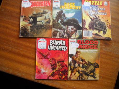 COMIC BOOKS: 5 X BATTLE PICTURE LIBRARY  Nos. 1340, 1717, 1404 1650 and 1761
