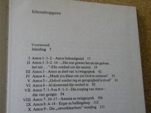 DIE PROFEET AMOS  deur Dr. Adrio Konig