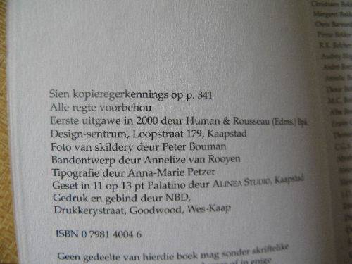 UIT DIE KONTREIE VANDAAN  Saamgestel deur Abraham H. de Vries