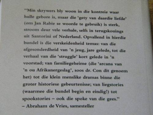 UIT DIE KONTREIE VANDAAN  Saamgestel deur Abraham H. de Vries