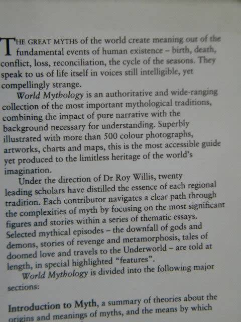WORLD MYTHOLOGY  The Illustrated Guide  by Roy Willis  Foreword: Robert Walter