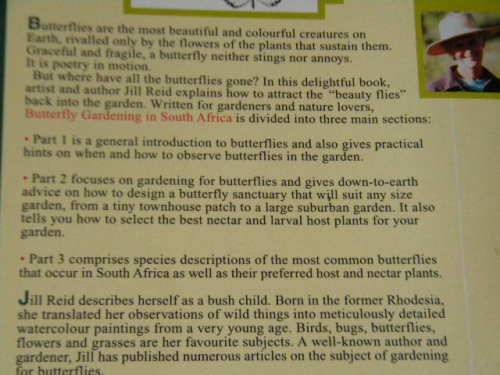 BUTTERFLY GARDENING IN SOUTH AFRICA  by Jill Reid