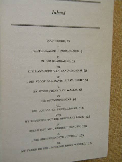 `N KONING VERTEL Die Herinneringe van die Hertog van Windsor  Vertaling: Otto E. Schwellnus