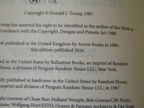 TRUMP THE ART OF THE  DEAL   Donald Trump with Tony Schwartz