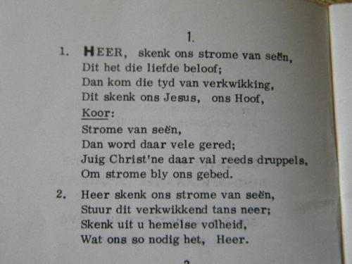 LIEDERE EN KOORTJIES  Christelike Unie van Suid-Afrikaanse Spoorwee (Afrikaans en Engels)