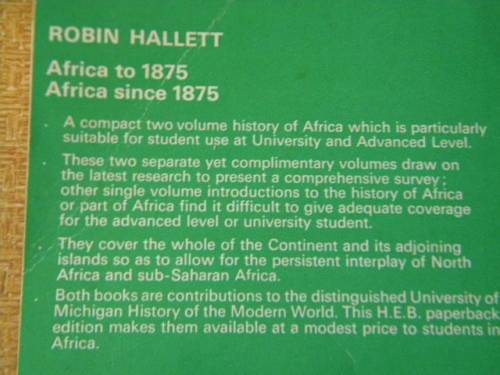 2 SOFTCOVERS: AFRICA SINCE 1800 by R. Oliver and A. Atmore and AFRICA SINCE 1875 by Robin Hallett