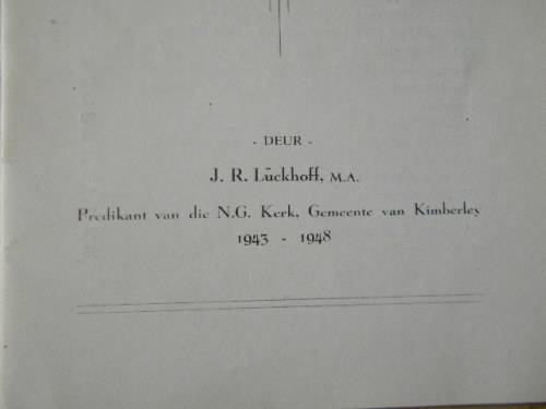 SOMAAR GEDAGTES  deur J. R. Luckhoff