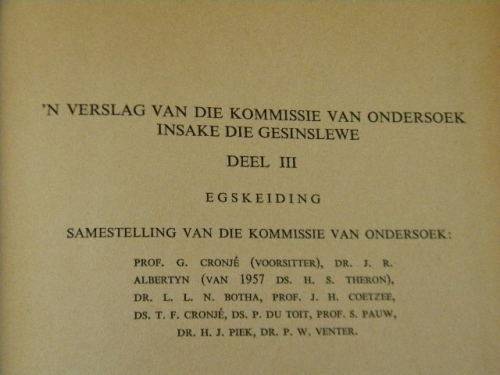 EGSKEIDING - Aard en Oorsake  Hoofredakteur: Prof. G. Cronje