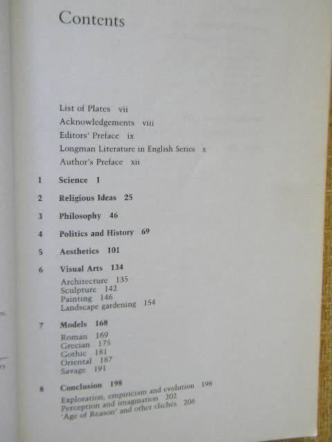 THE EIGHTEENTH CENTURY (Literature in English Series)  1700 -1789  by James Sanbrook
