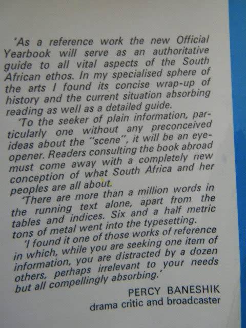 SOUTH AFRICA 1974  Official yearbook of the RSA