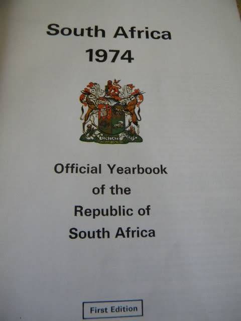 SOUTH AFRICA 1974  Official yearbook of the RSA