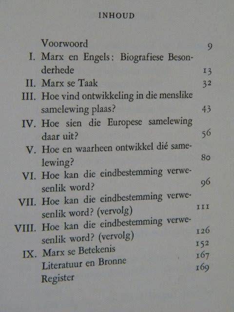 DIE KOMMUNISME  Deel 1 Die Klassieke Marxisme  deur D. J. Kotze