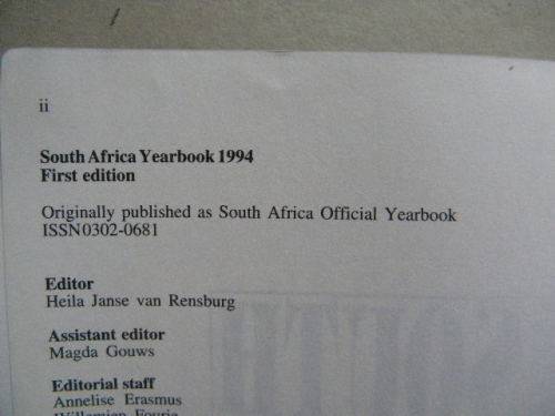 SOUTH AFRICA YEARBOOK 1994