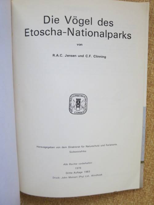 DIE VöGEL DES ETOSCHA-NATIONALPARKS  and  DIE VöGEL DES DAAN-VILJOEN-WILDPARKS