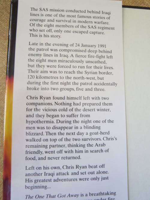 THE ONE THAT GOT AWAY  by Chris Ryan - Hero of the BRAVO TWO ZERO mission