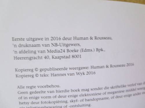 VROUE  NA  AAN  MY HART  deur Hannes van Wyk