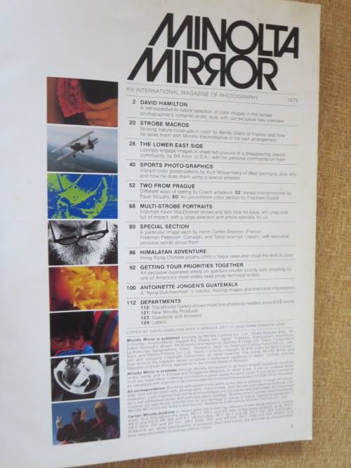 MINOLTA MIRROR  An International Magazine Of Photography