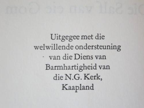 DIE SALF VAN EIE GOM  deur P. du Toit