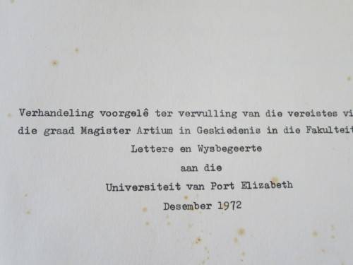 DIE GESKIEDENIS VAN BETHELSDORP  deur A. J. F. Meijers