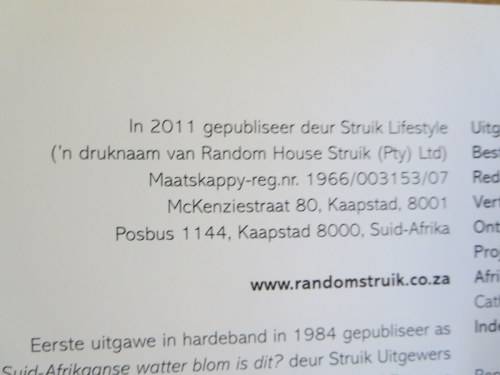 DIE SUIDER-AFRIKAANSE: WATTER BLOM IS DIT?  deur Kristo Pienaar and Gideon F. Smith