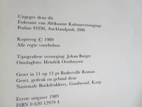 AFRIKANERBAKENS  deur Federasie van Afrikaanse Kultuurvereniginge