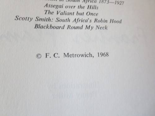 FRONTIER FLAMES  by F. C. Metrowich (Frontiersmen & settlers of SA especially Eastern Cape)