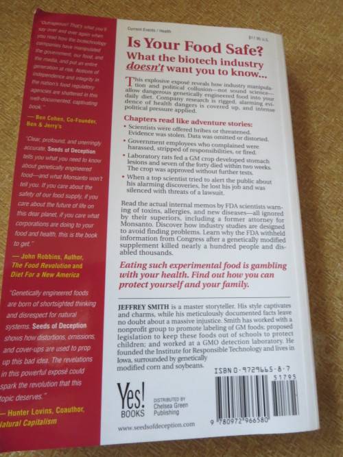 SEEDS OF DECEPTION   by Jeffrey M. Smith (Genetically Engineered - exposing industry